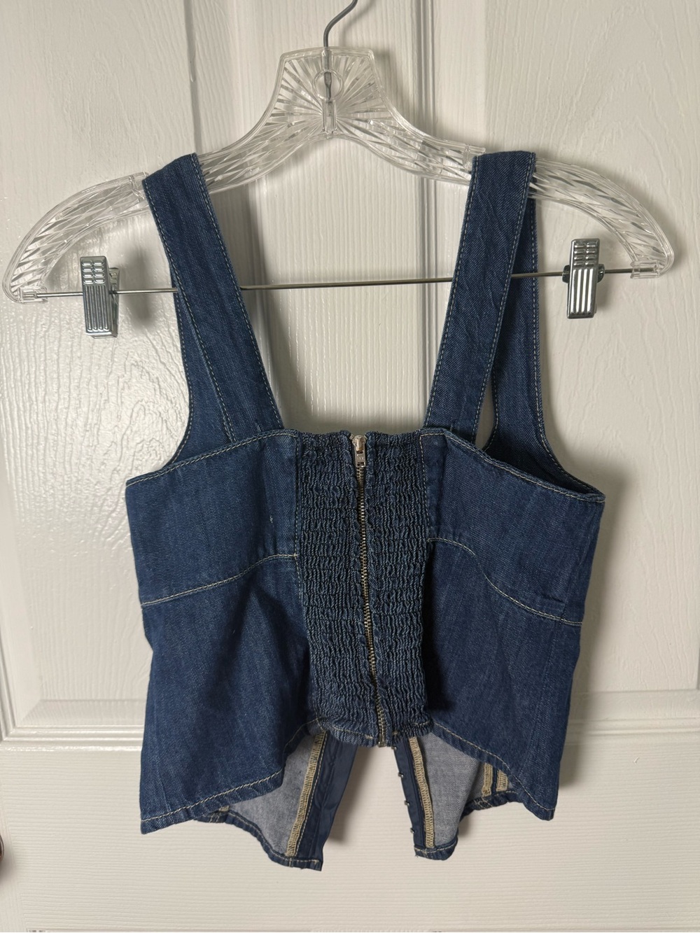 Reformation Tagliatelle Denim Top in Ellis 2 - Picture 4 of 6